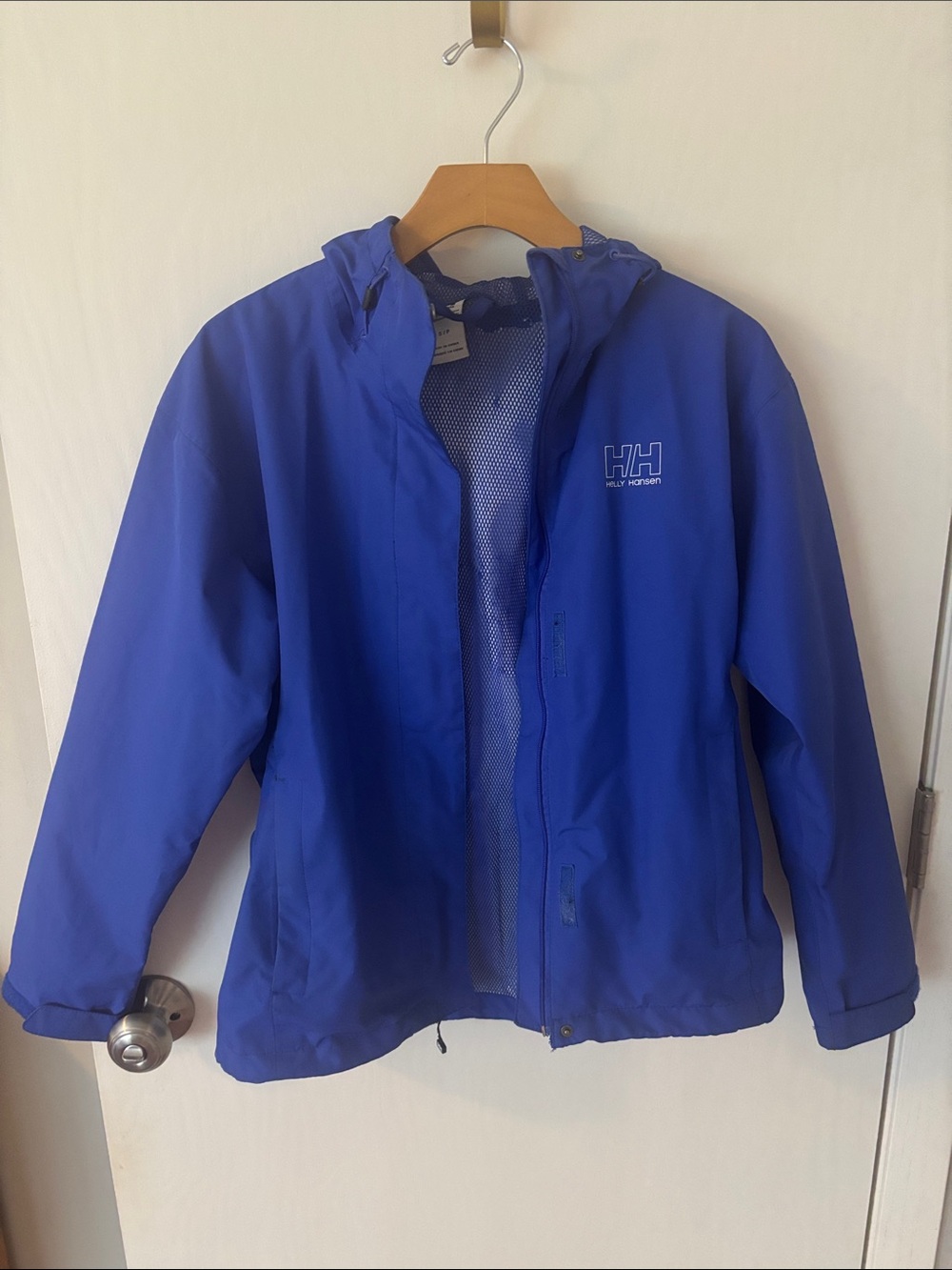 Helly Hansen Royal Blue womens Waterproof Hooded Rain Jacket